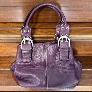 Tignanello genuine leather Purple shoulder bag